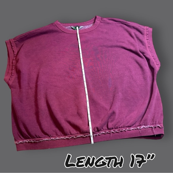 EUC (worn once) DIP Sweatshirt Muscle T-Shirt in Merlot Red. Size XS 🏋️‍♂️ - Picture 5 of 7